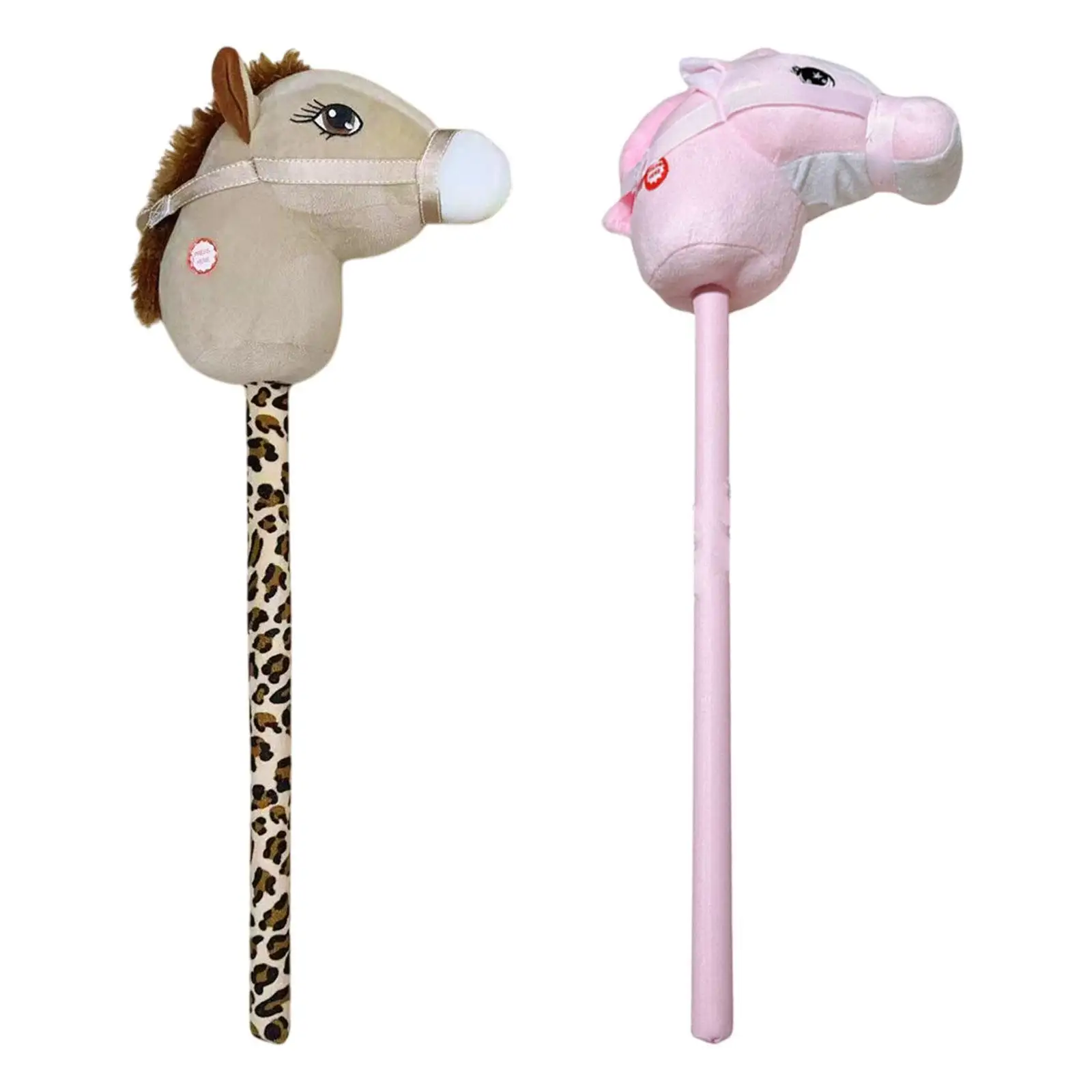 

Plush Stick Horse with Pole Creative Plush Horse Riding Stick Fun for Children Boys Girls Kids Halloween Performance Props