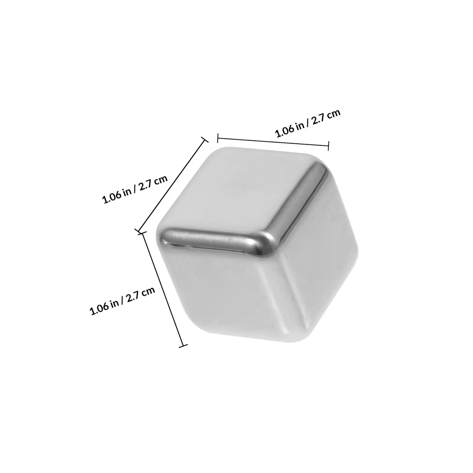 1Set Stainless Steel Whiskey Ice Cubes Reusable Chilling Stones Set Non-Diluting for Whiskey Bourbon Cocktails Drink - view 3