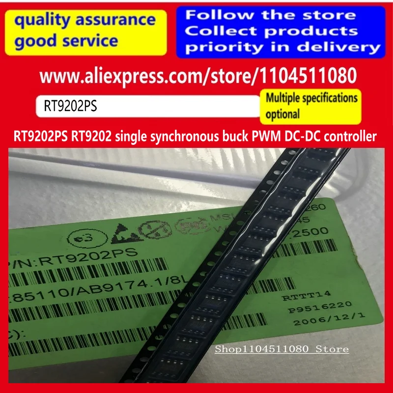 10 PCS/ RT9202PS SOP-8 RT9202 Single Synchronous Buck PWM DC-DC Controller Chip IC