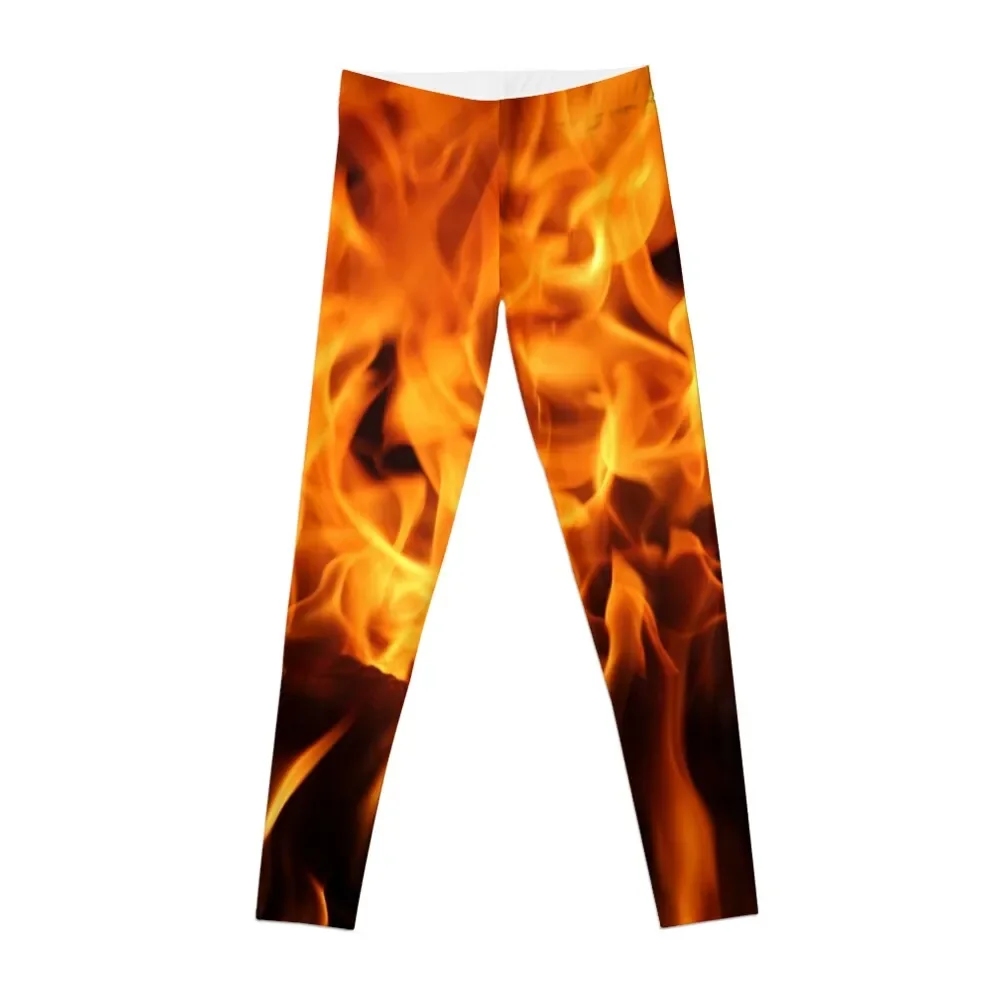 Fire flames Leggings workout shorts Women's push up Womens Leggings