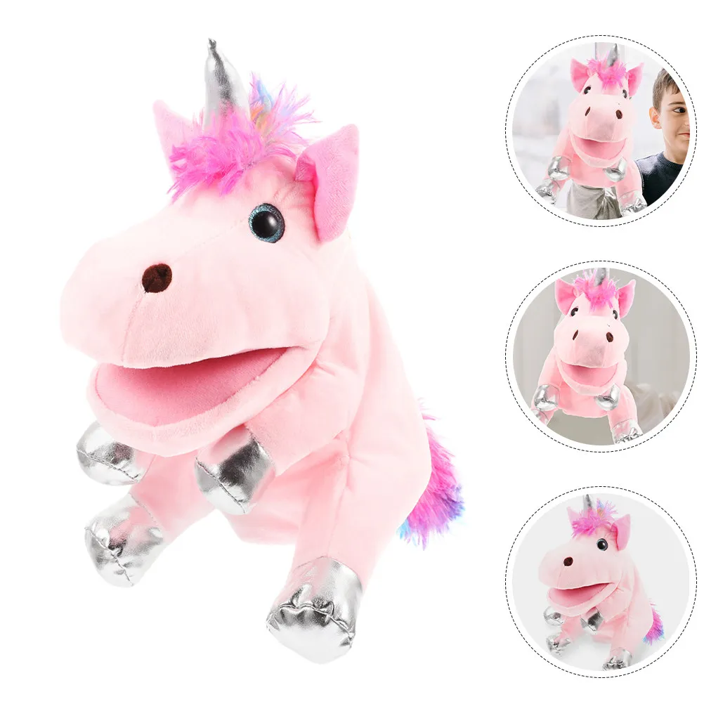 

Kids Unicorn Hand Puppet Soft Flexible Design for Story Time Classroom Drama Activities Fine Motor Skill Development Unicorn