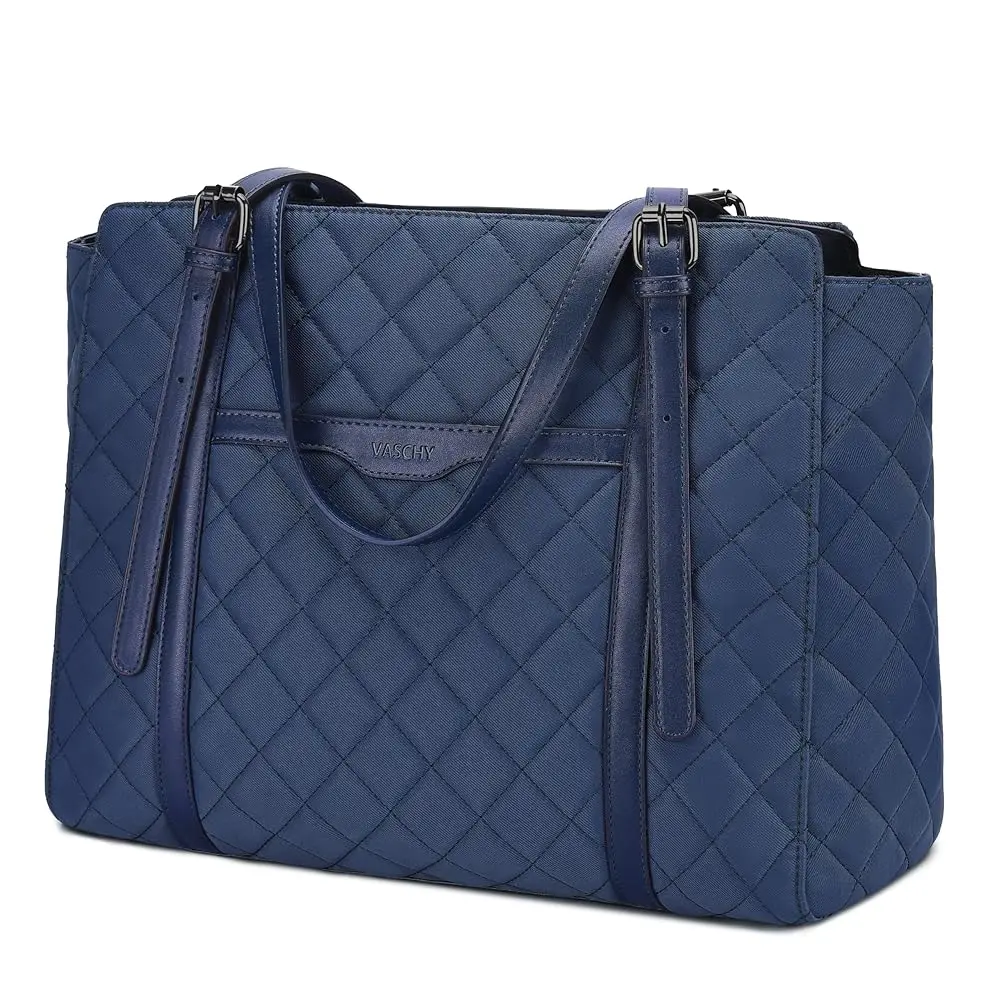 

Quilted Laptop Tote Bag for Women, Medium Puffer Work Shoulder Bag Purse