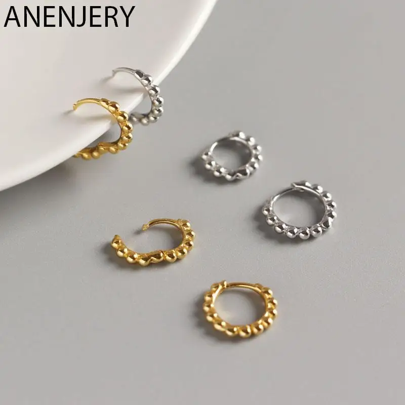 ANENJERY Small Single Hoop Earrings for Women Daily All-match Jewelry Accessory Wholesale