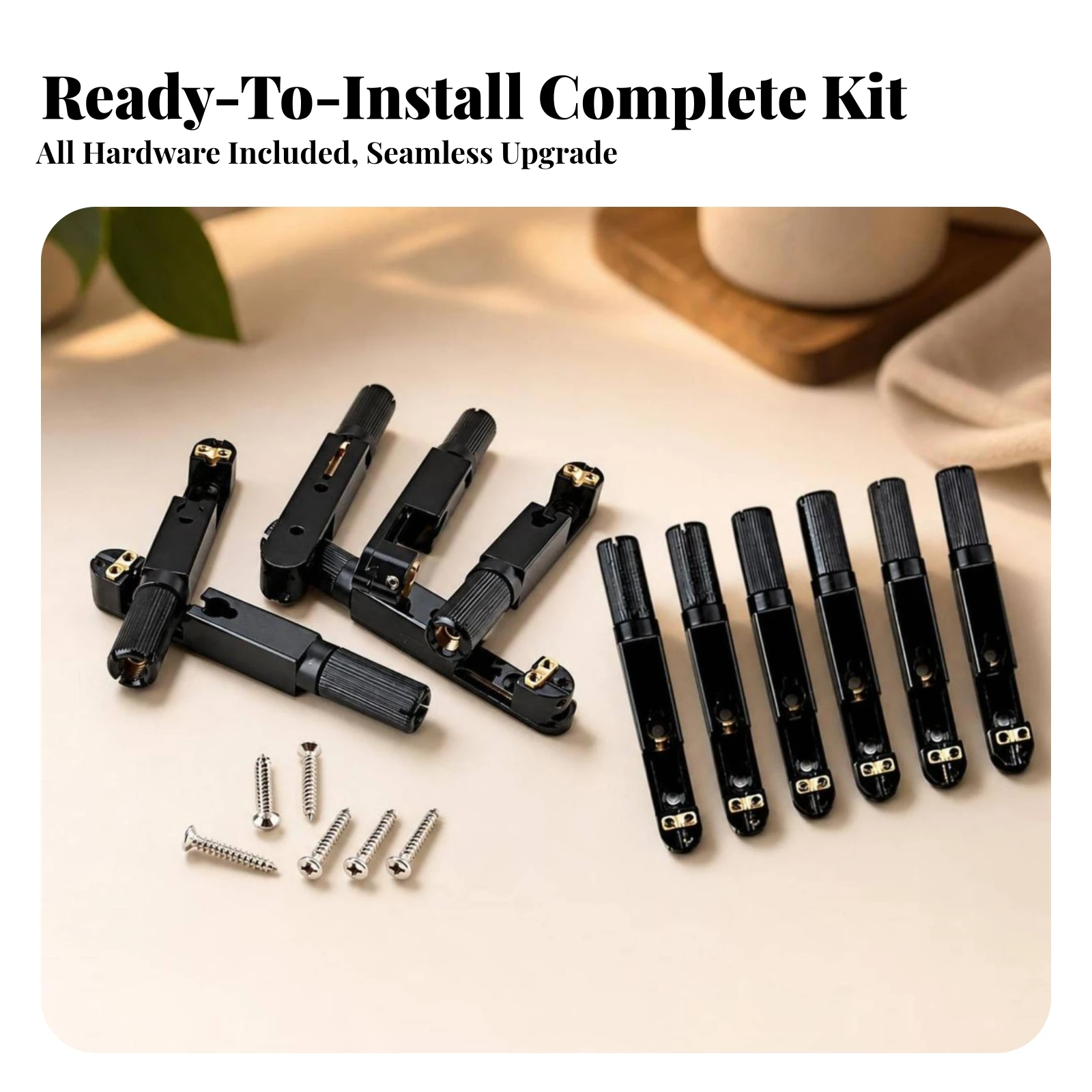 6 Pieces Electric Guitar Bridge Saddles in-Tune Guitar Bridge Saddle Set Reliable Glossy for Guitarists, Instrument Maintenance