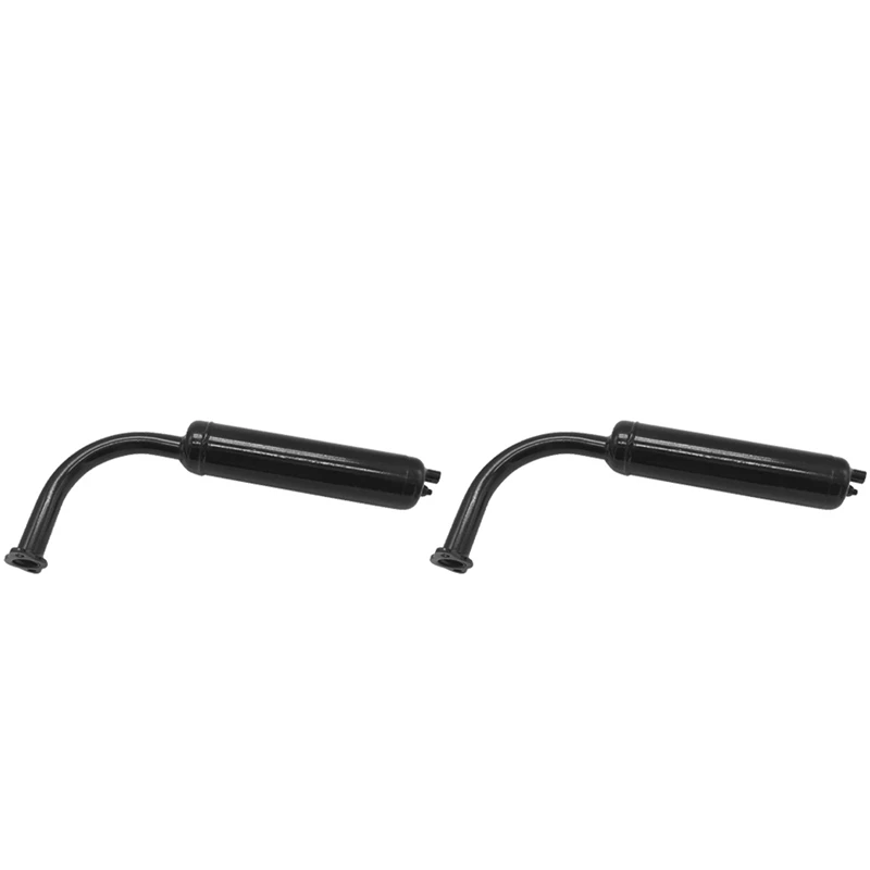 2X 80Cc 60Cc 49Cc 50Cc Engine Motor Motorized Bicycle Bike Exhaust Pipe Muffler Black