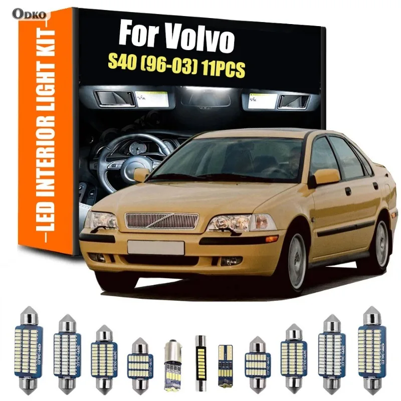 

For Volvo S40 1996-2003 11Pcs Complete LED Interior Light Kit With Lamp Base LED Bulb Automobiles, Parts & Accessories