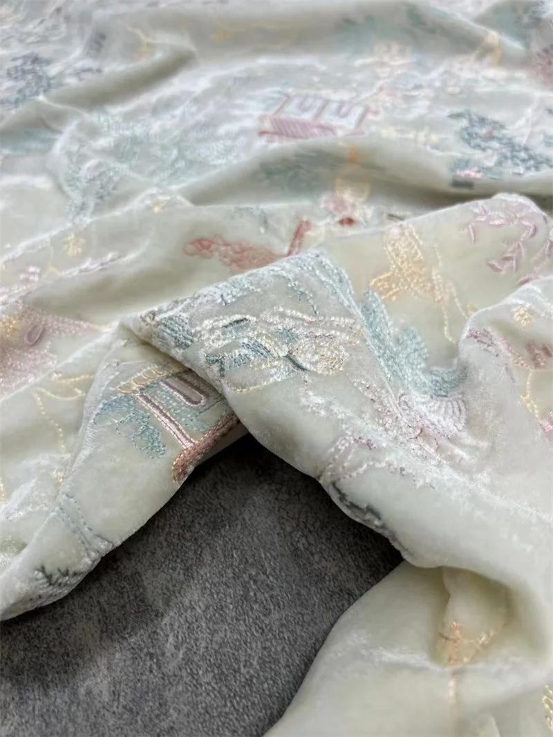 

Павильон, тяжелая промышленность, вышивка, шелковая бархатная ткань, черный и белый, зеленый, новый китайский жилет, топ, ткань Cheongsam