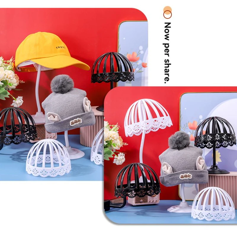 Durable Hat Holder Scarf Wig Hair Support Shops Mall Model Display Rack Plastic Storage Saves Space Clothing Hangers Decoration