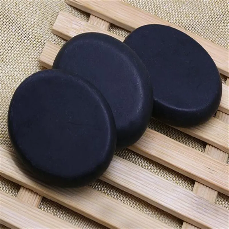 10Pcs Hot Stone Massage Set Heater Box Relieve Stress Back Pain Health Care Lava Basalt round massage tool Stones