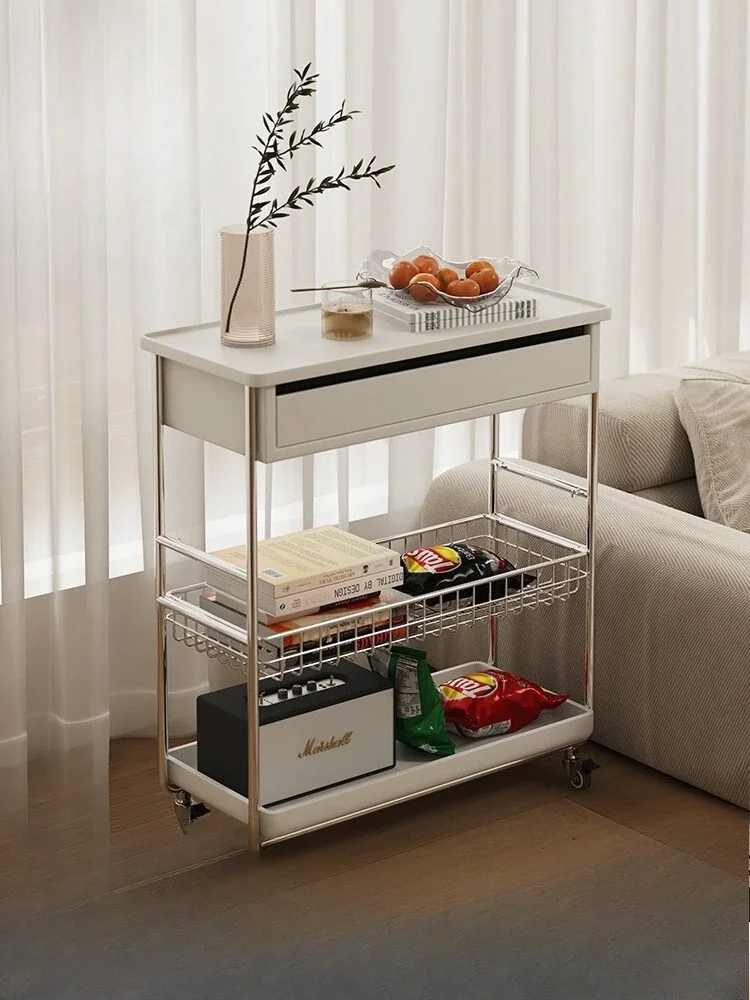 

Wotime removable cart, living room snack storage basket, sofa side few small tea table multi-layer shelf side table