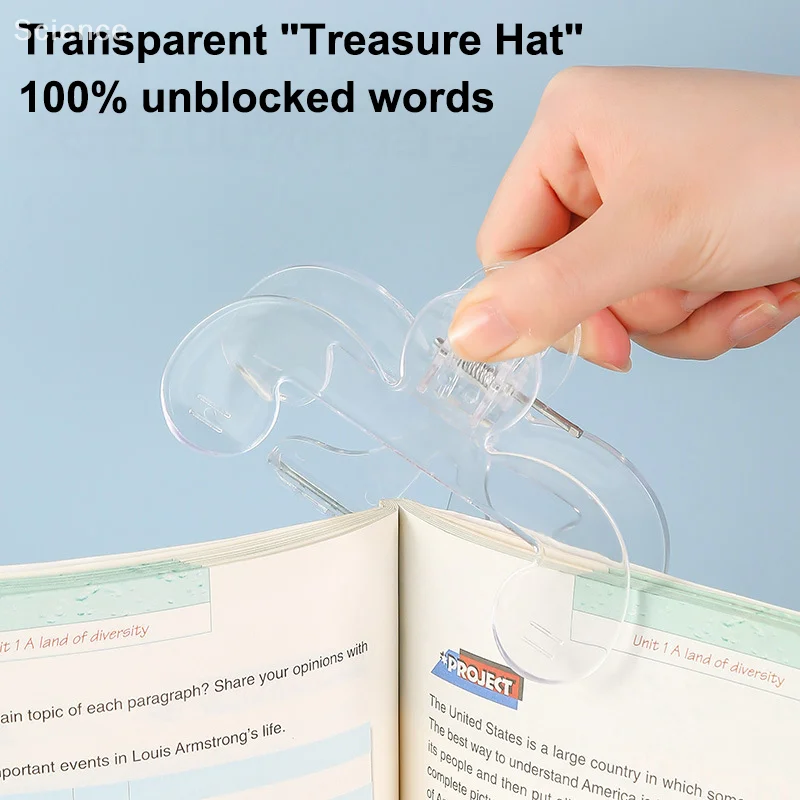 Transparent Book Holder Desktop Reading Stand Fixed Book Holder Note Holder Anti Page Turning Holder Student Learning Tools