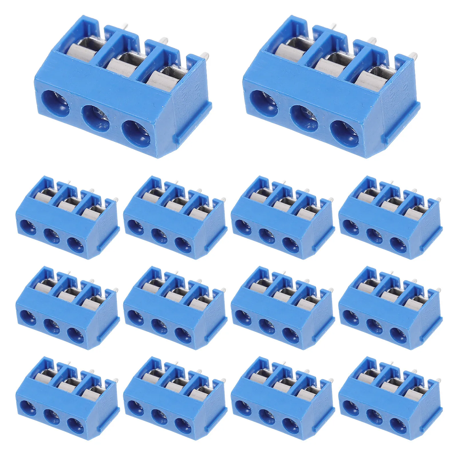 20Pcs Screw Terminal Block Connectors Compact Design Easy Assembly Secure Pcb Wiring Accessories