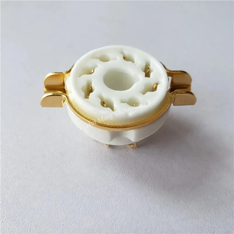 Ceramic Tube Socket 8 Pin Electrical Plug Sockets Connectors GZC8-1 Tube Holder Tube Sockets For EL34 KT88 6V6 6L6 Amplifier PCB