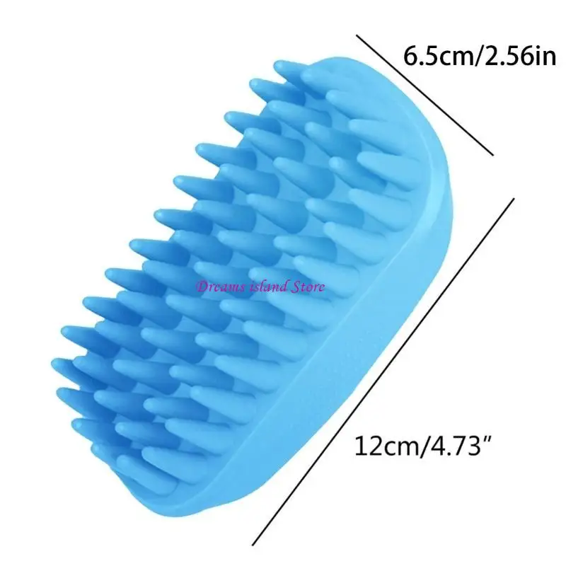 Pet Dogs Cats Bath Brush Pet Comb Soft Plastic Pet Shower Hair Grooming Comb HX6C