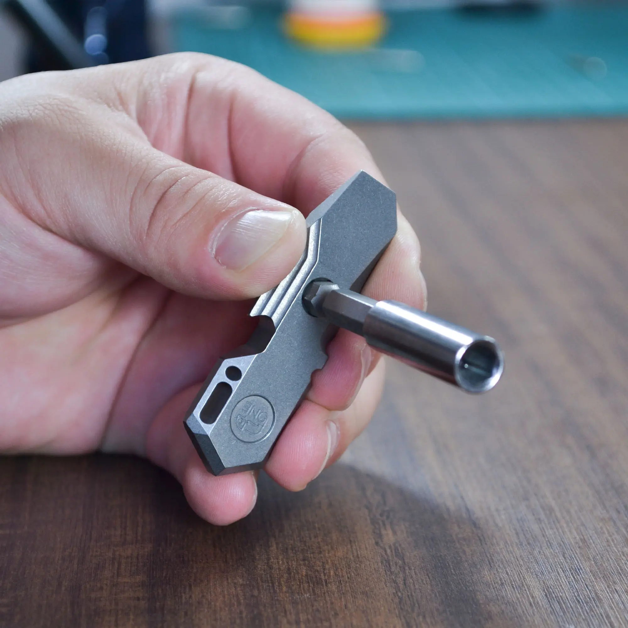 High-quality TC4 Titanium Alloy Hollowed-out Pry Bar DIY Mini Multi-functional Tool Wrench EDC Portable Equipment view 6