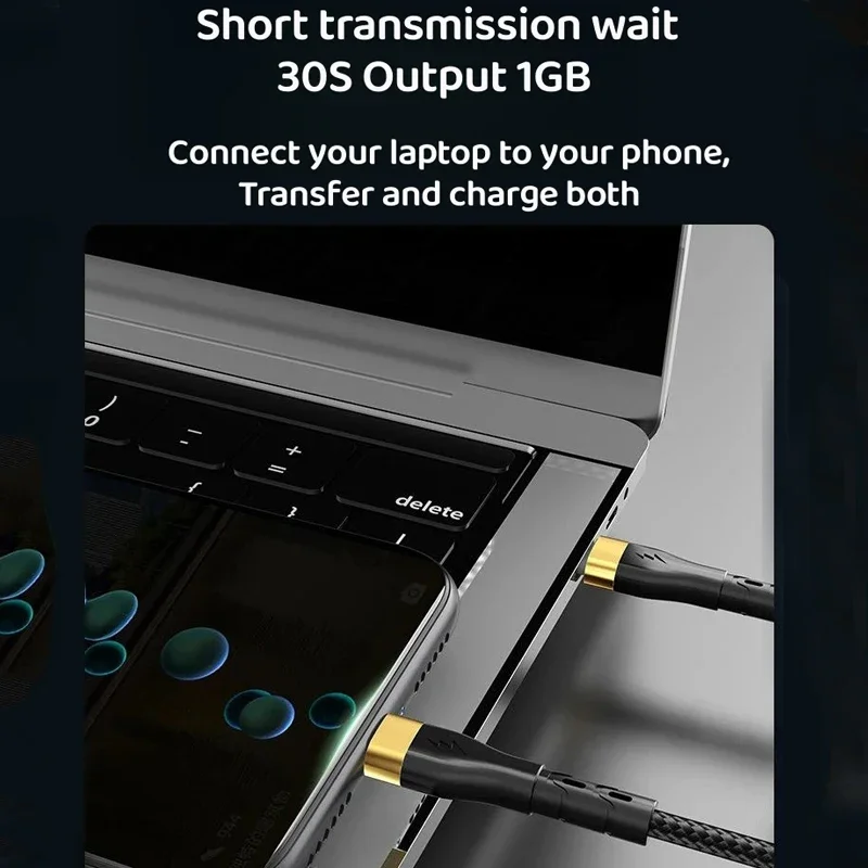 120W Super Fast Charging Cable USB C To Type C Data Cord For Samsung S24 S23 Ultra iPhone 15 Pro Max Plus Xiaomi 14 Oneplus POCO