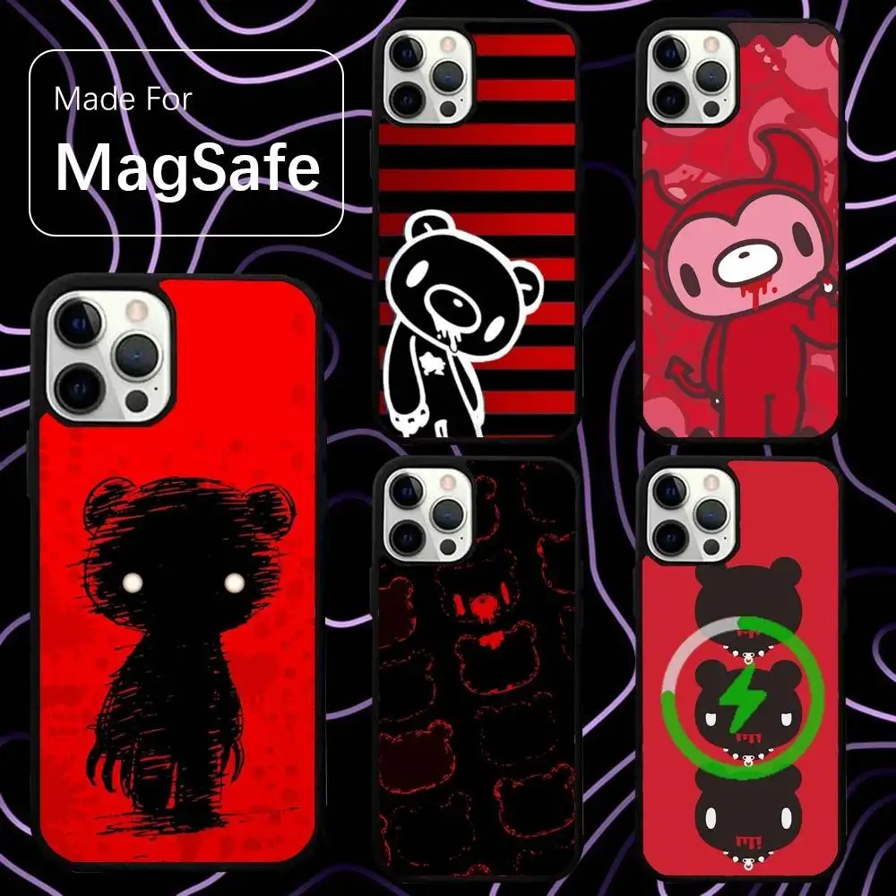 

G-GloomyS Bear RED Phone Case For iPhone 16,15,14,13,12,11,Pro,Max,Plus,Mini,SE New Magsafe Magnetic Wireless Charging