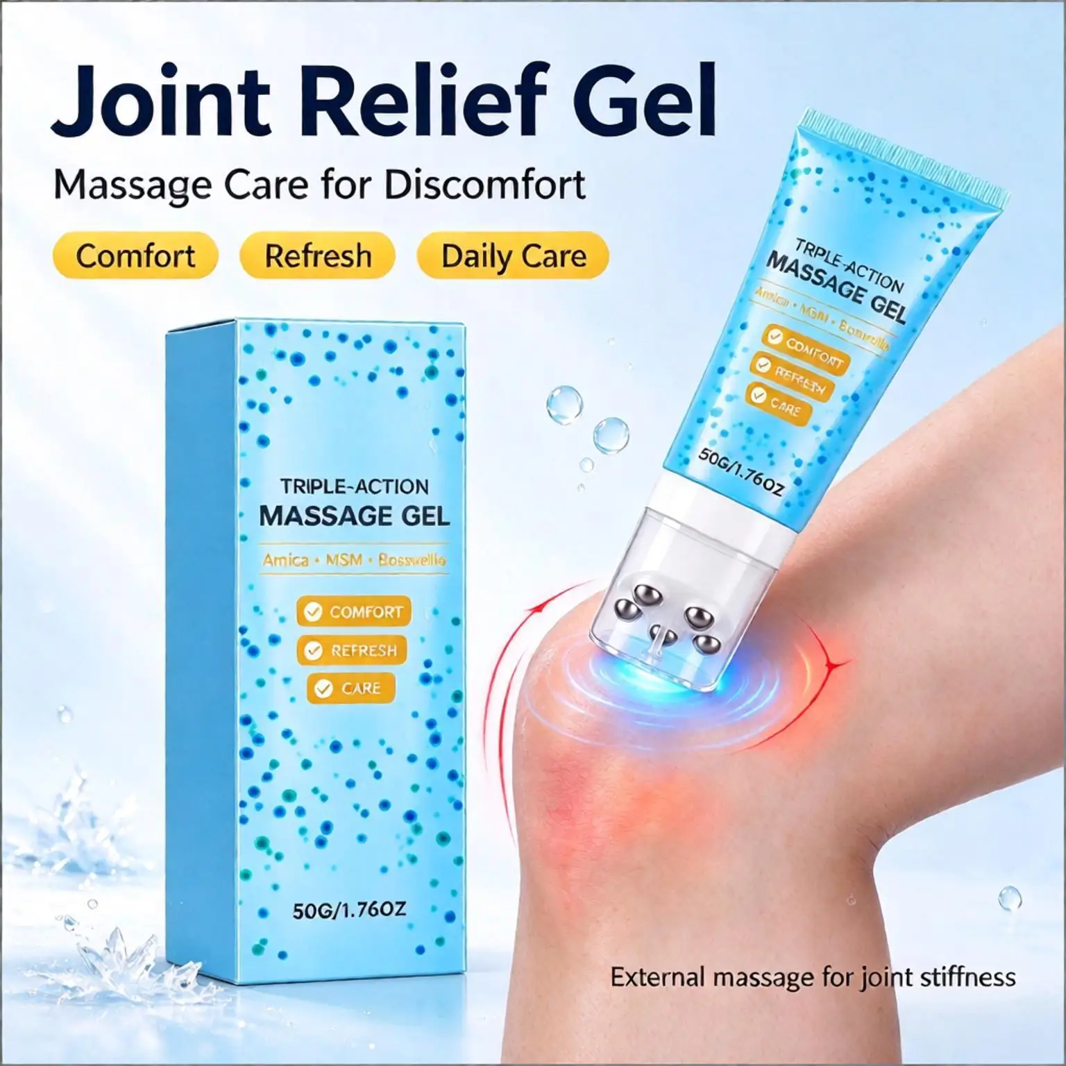Muscle Massage Gel Soothing Joints Fatigue Relieve Tight Stretches Limbs Relaxe Stiff Body Refreshing Texture Cooling Care Cream