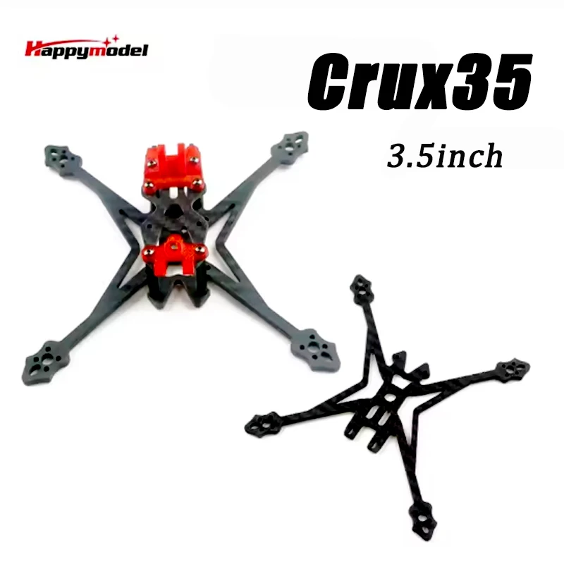 HappyModel Crux35 ความละเอียดสูง 3.5 นิ้ว FPV Racer Drone คาร์บอนไฟเบอร์ชุดกรอบสําหรับ RC Quadcopter RC อะไหล่