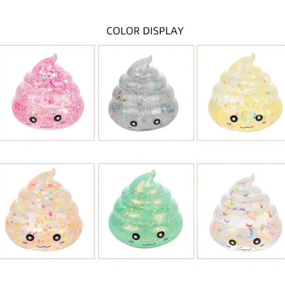 New Slow Rebound Poo Maltose Pinch Gift Soft Decompression Toy Blingbling Relief Relax Toys Poo Squeeze Toy Gift for Adult Kids