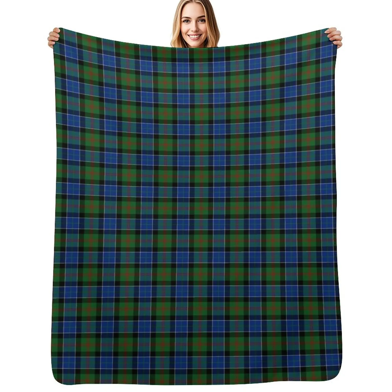 Clan Paterson Tartan Throw Blanket Soft Warm Blanket Gift for Grandparents