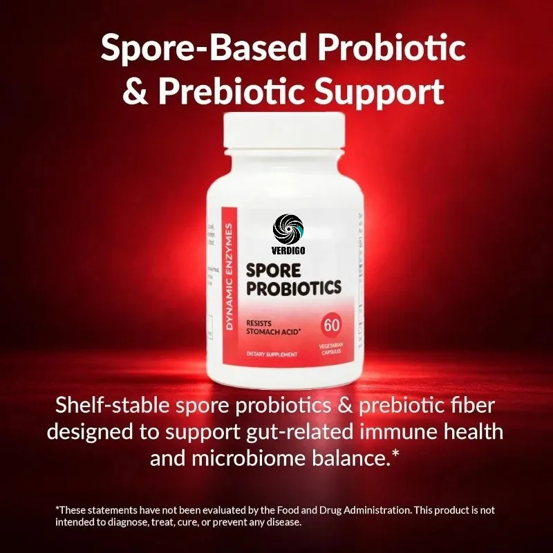 Probiotics+Prebiotics FOS 5 Billion CFU Per Capsule for Intestinal and Microbial Health 60 Capsules