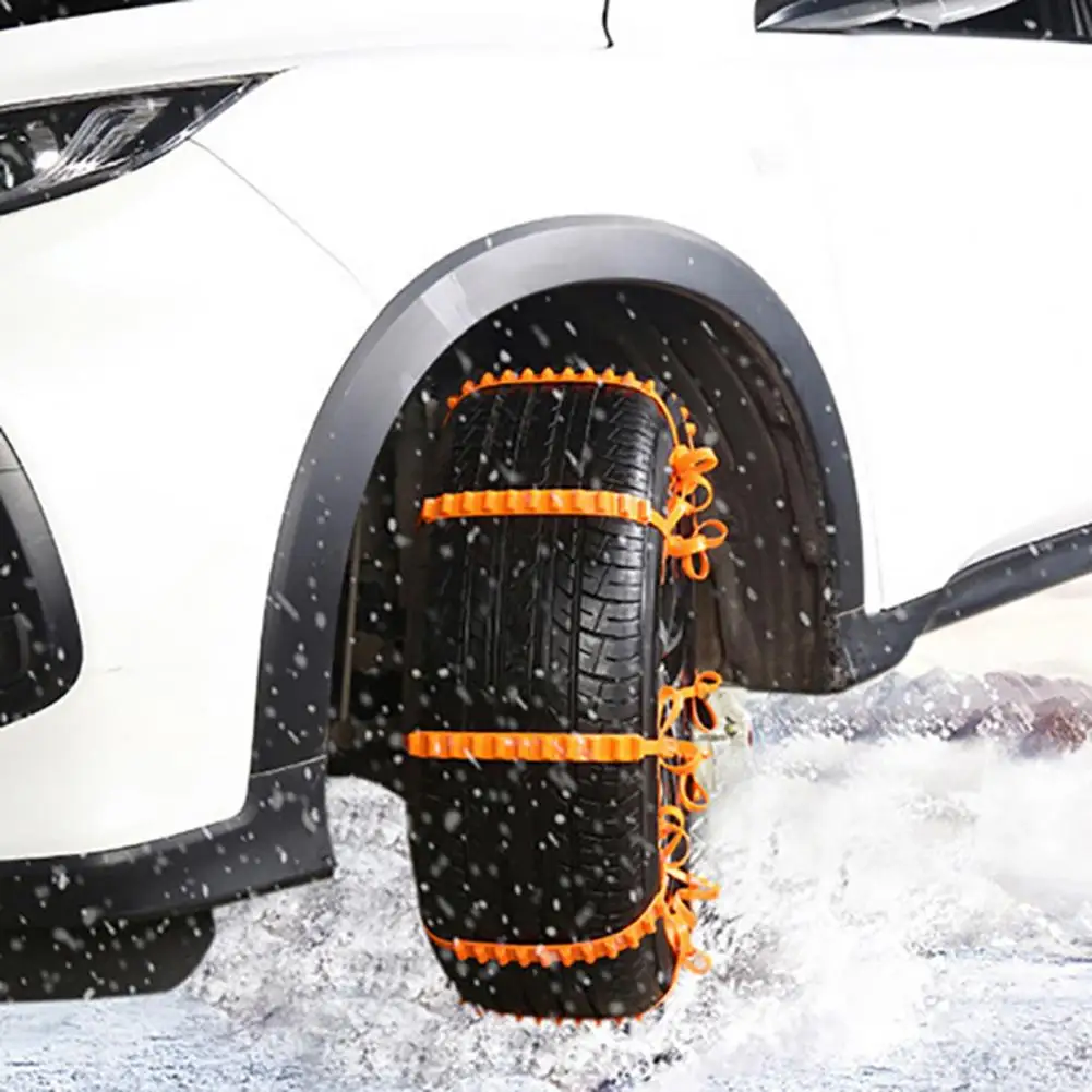 10Pcs Car Snow Chains Strong Grip Thickened Tire Chains Safe Driving Anti-slip Chains Car Winter Tire Wheels Snow Chains for SUV