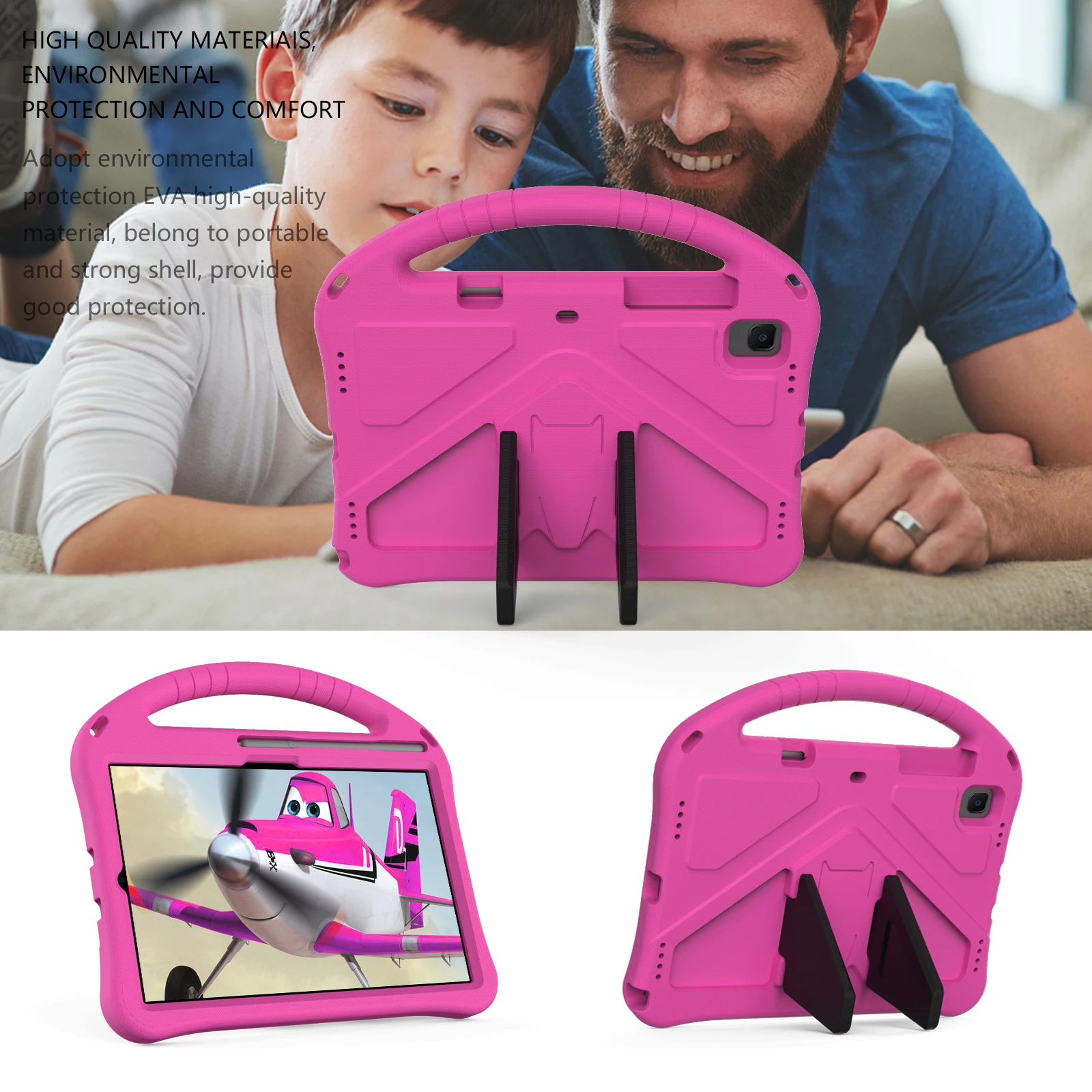 Portable for Samsung Galaxy Tab S6 Lite 2024 10.4 inch SM-P620 P625 P627 Case Non-toxic EVA Foam Shockproof Cover 2022 2020 10.4