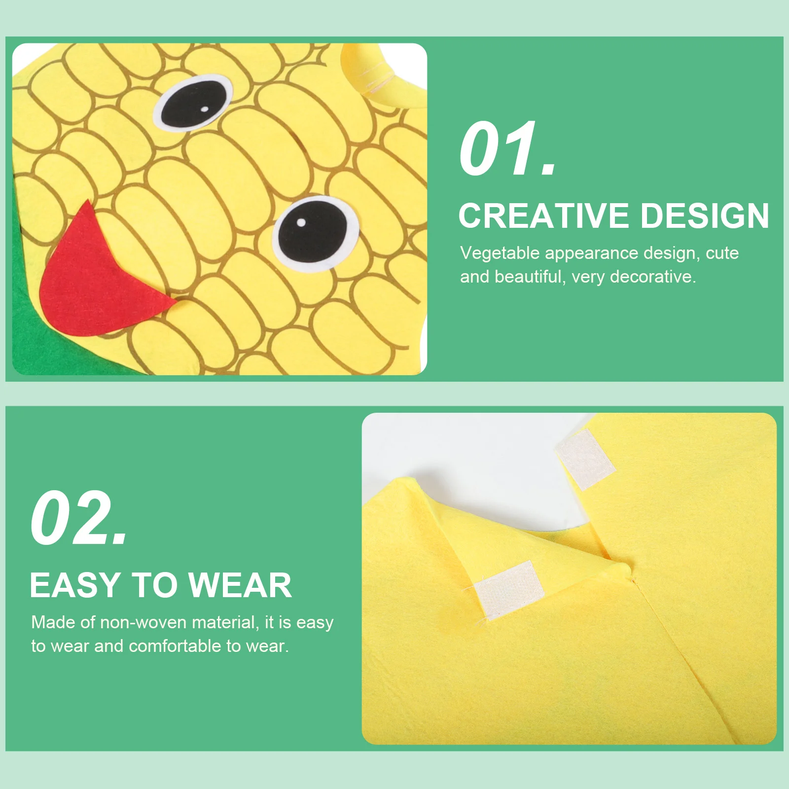 1Set Vegetable Costume Kids Party Stage Performance Clothing Children Cosplay Kit Toddler Costume Kids Vegetable