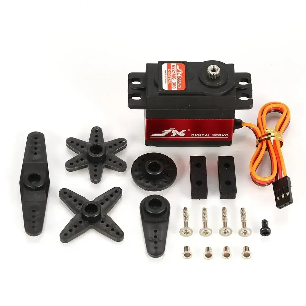 JX PDI-6221MG 20KG 대형 토크 메탈 기어 디지털 서보 코어리스 모터 120 °   180 °   360 °   RC 자동차 크롤러 보트 헬리콥터 모델용