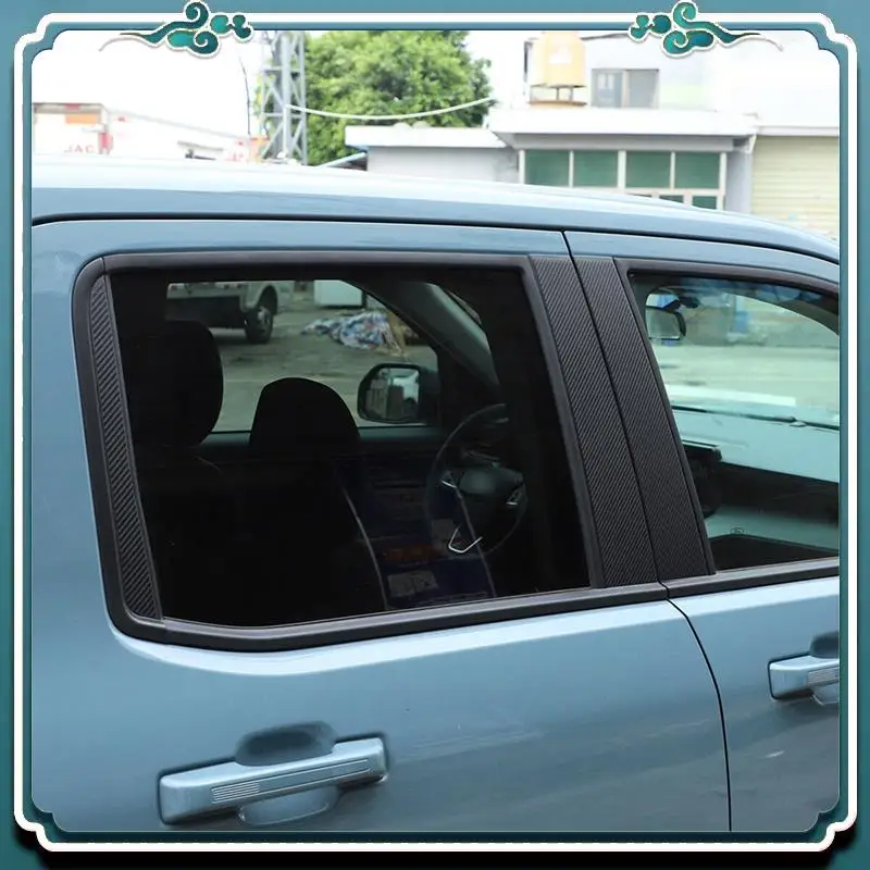 Garniture de couverture de poteau de pilier de fenêtre de porte de voiture, décoration pour Ford Maverick 2022 2023, accessoires, motif en Fiber de carbone