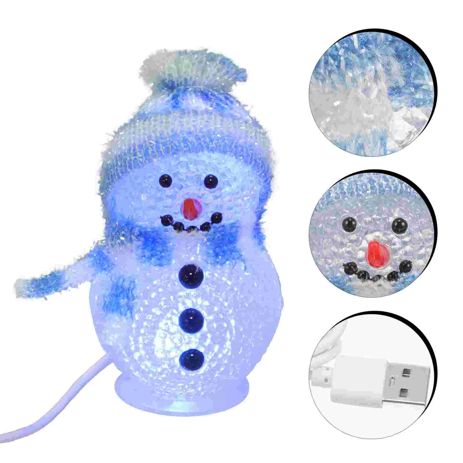 USB Baby Outdoor Christmas Lights for House Lighted Snowman Figurine Globe Childrens Night