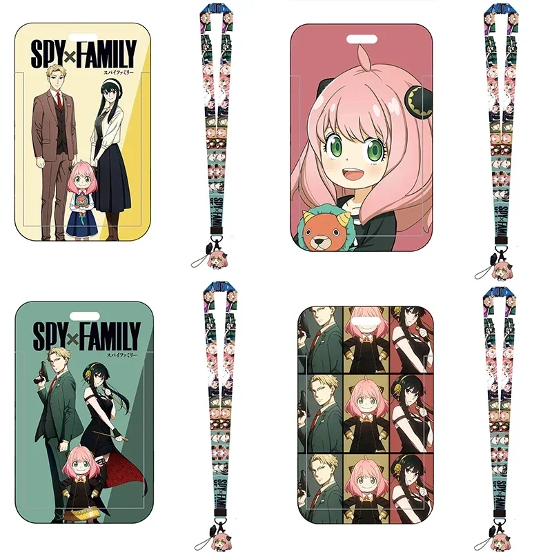 Kawaii Anime lanyard card ID Badge Holder Keychain Pass Gym Mobile Kids Key Holder Key Rings Gifts