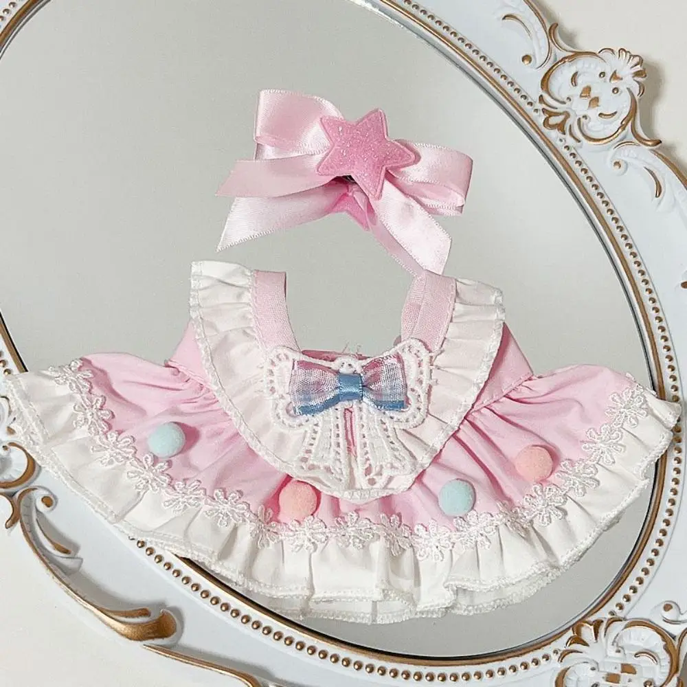 

Wedding Dress 20cm Cotton Clothes Stuffed Cotton Headwear Idol Dolls White Gauze Skirt Suit Skirt Kawaii Cotton Skirt