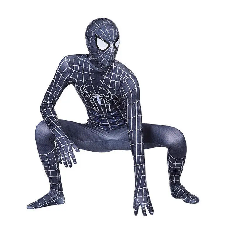Black Venom Symbiote Spider-Man Zentai Bodysuit Superhero Cosplay Costume Adult Jumpsuit Halloween Carnival Party Fancy Dress view 5