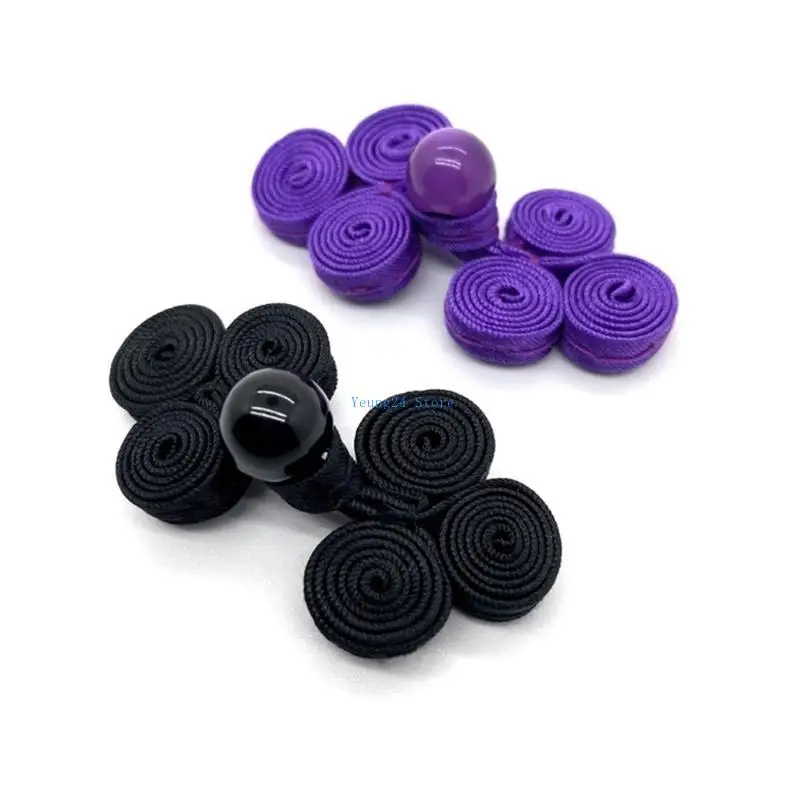 P8DB صينية تانغ قميص زر ثلاث جولات Cheongsam Fortener Button زر عقدة DIY