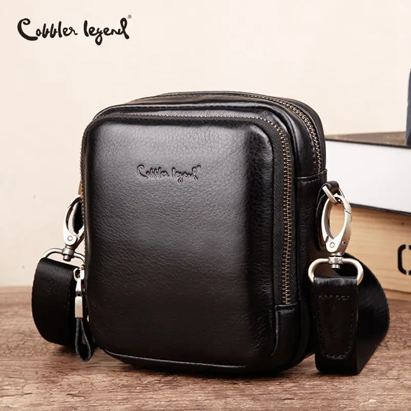 Sapateiro Lenda-Couro Couro Bolsa Crossbody para Homens, Ombro Messenger Bags, Saco Masculino de Alta Qualidade, Messenger Bag