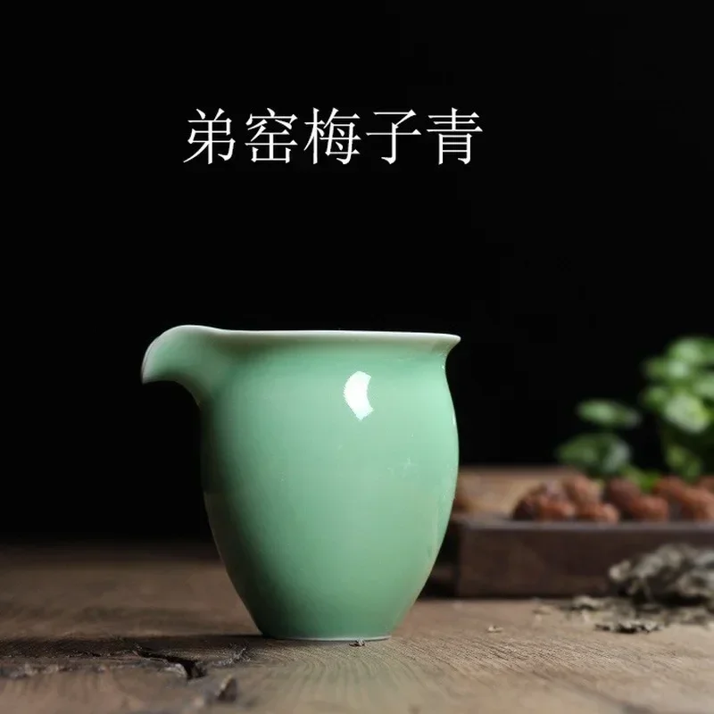 الصينية Longquan Celadon Ge وDi Kiln الصقيل اليدوية معرض القدح 190 مللي تشا هاي إبريق الشاي نقاط من أدوات الشاي طقم شاي الكونغ فو