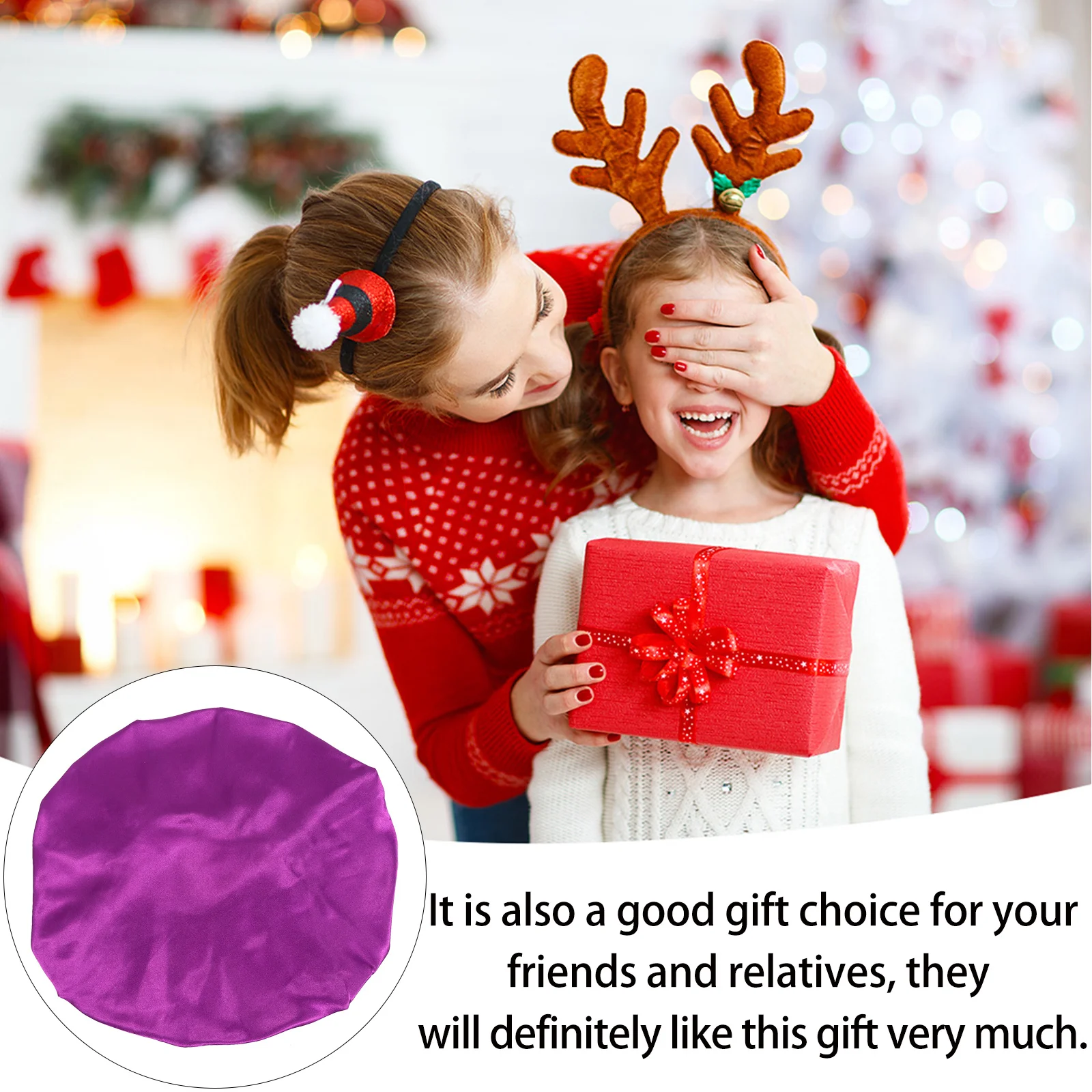 

1Pcs High Elastic Headband Sleep Cap Easy Wear Stretchable Band for Women Night Sleep Hat Skin Friendly Hair Secure