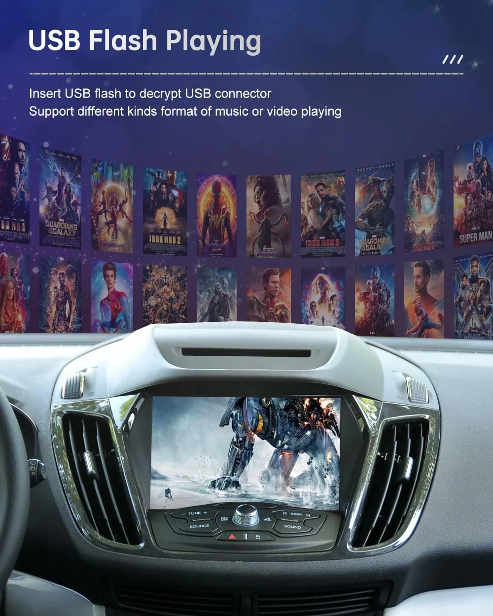 CARABC Drahtloser CarPlay Android Auto Carplay Interface Modul Adapter für Auto Ford SYNC 2 Focus Escape Fiesta C-max