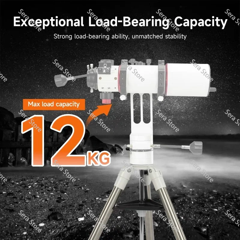 Astronomical Telescope Equatorial Platform Micro-motion Latitude Adjustable 360° Dual-axis Worm Gear 10kg Load Replacement