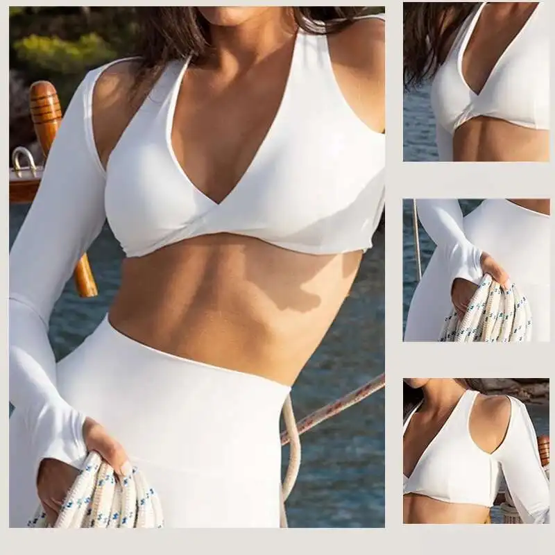 PMWRUN Abbigliamento da yoga Completo sportivo per donna Top a maniche lunghe con sensazione di nudo Rosa Matcha Abbigliamento sportivo da palestra per corsa all'aperto Donna