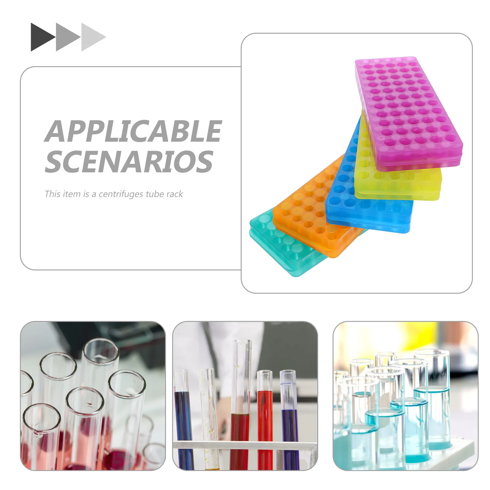5Pcs Centrifuge Tube Racks Thickened Premium Material Laboratory Test Tubes Stand for 0.5ml 1.5ml Scientific Experiment Holder