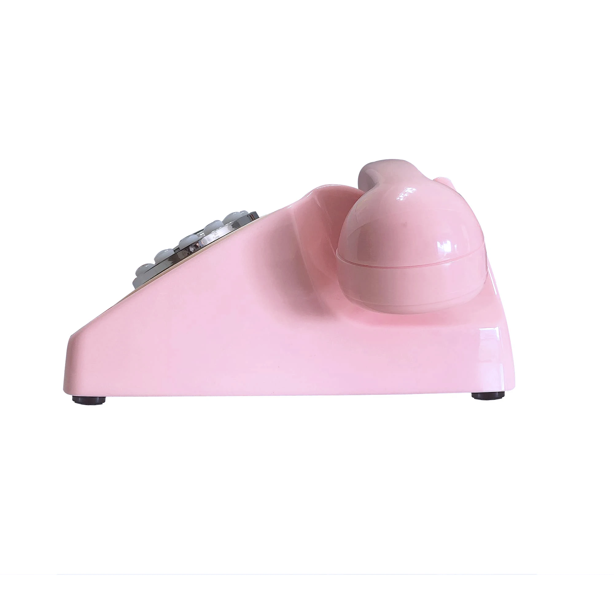 Pink Telephone for Home Office, Corded Retro Telephone, Old Fashion Landline Phone, Wired Antique Decorative Desktop Phones