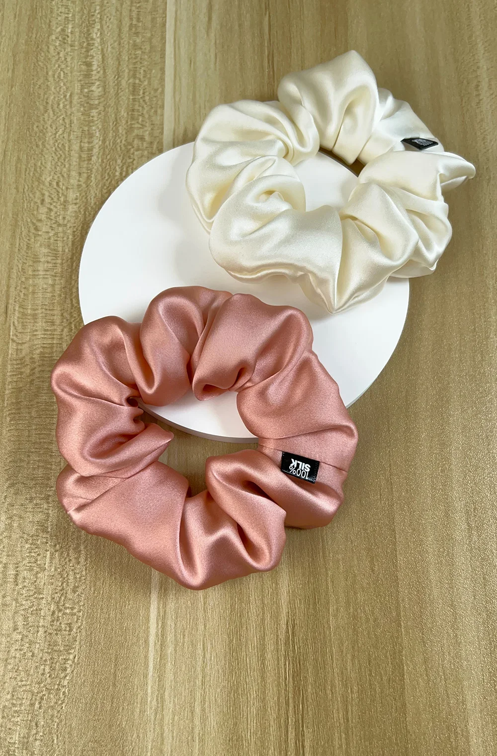 Haargummis aus 100 % Maulbeerseide, elastisches Gummiband, Haargummis, große große Gummiseile, Pferdeschwanzhalter für Frauen und Mädchen, 19 Momme – Detail 19