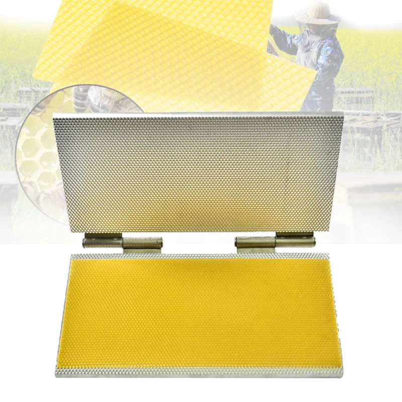 Aluminum Alloy Cell Size 5.4mm 4.9mm Notebook Beeswax Foundation Sheet Machine Honeycomb Press Embosser