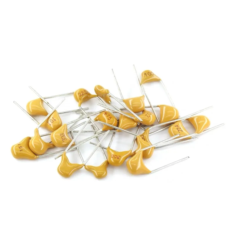 100pcs Multilayer ceramic capacitor 50V (100~106) 10pF~10uF 102 103 104 105 39 820pF 1 22 33 47 56 68 100 nF 0.01 0.1 uF P5.08mm