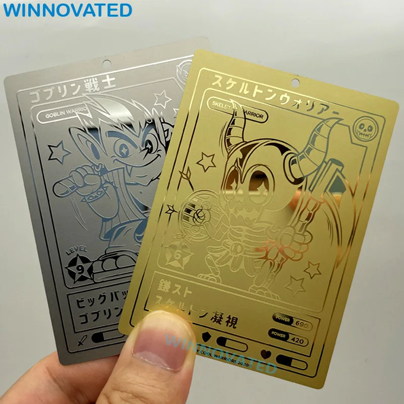 High Quality Mirror Gold Metal Business Card With Engraving