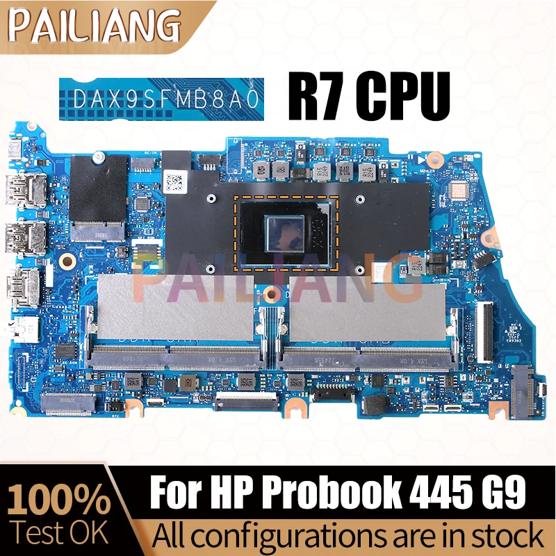 For HP Probook 445 G9 Notebook Mainboard DAX9SFMB8A0 R7 100-000000580 AMD CPU Laptop Motherboard Full Tested