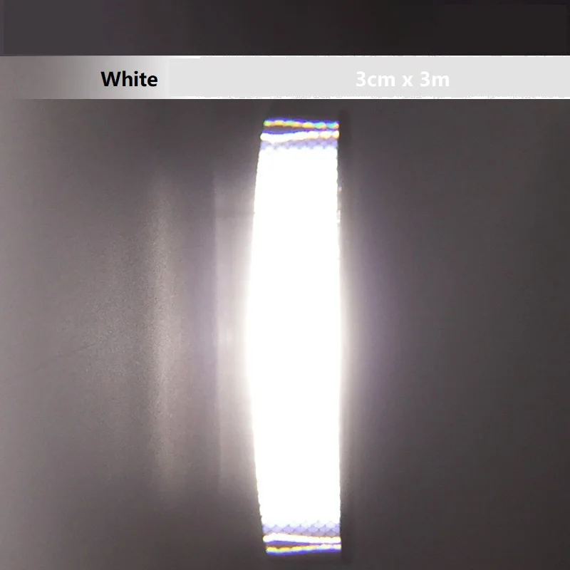 3 ซม.x 3 M เกรดเพชรรถสติกเกอร์สะท้อนแสง,DIY คําเตือน Anti-collision ป้ายรถสติกเกอร์, ตกแต่งร่างกาย Ccratch สติกเกอร์